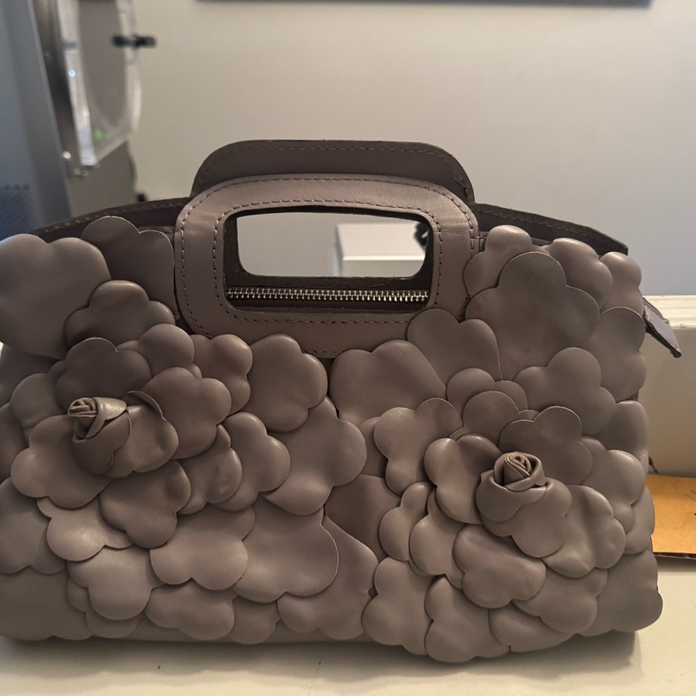 Elegant Gray Floral Women's Bag